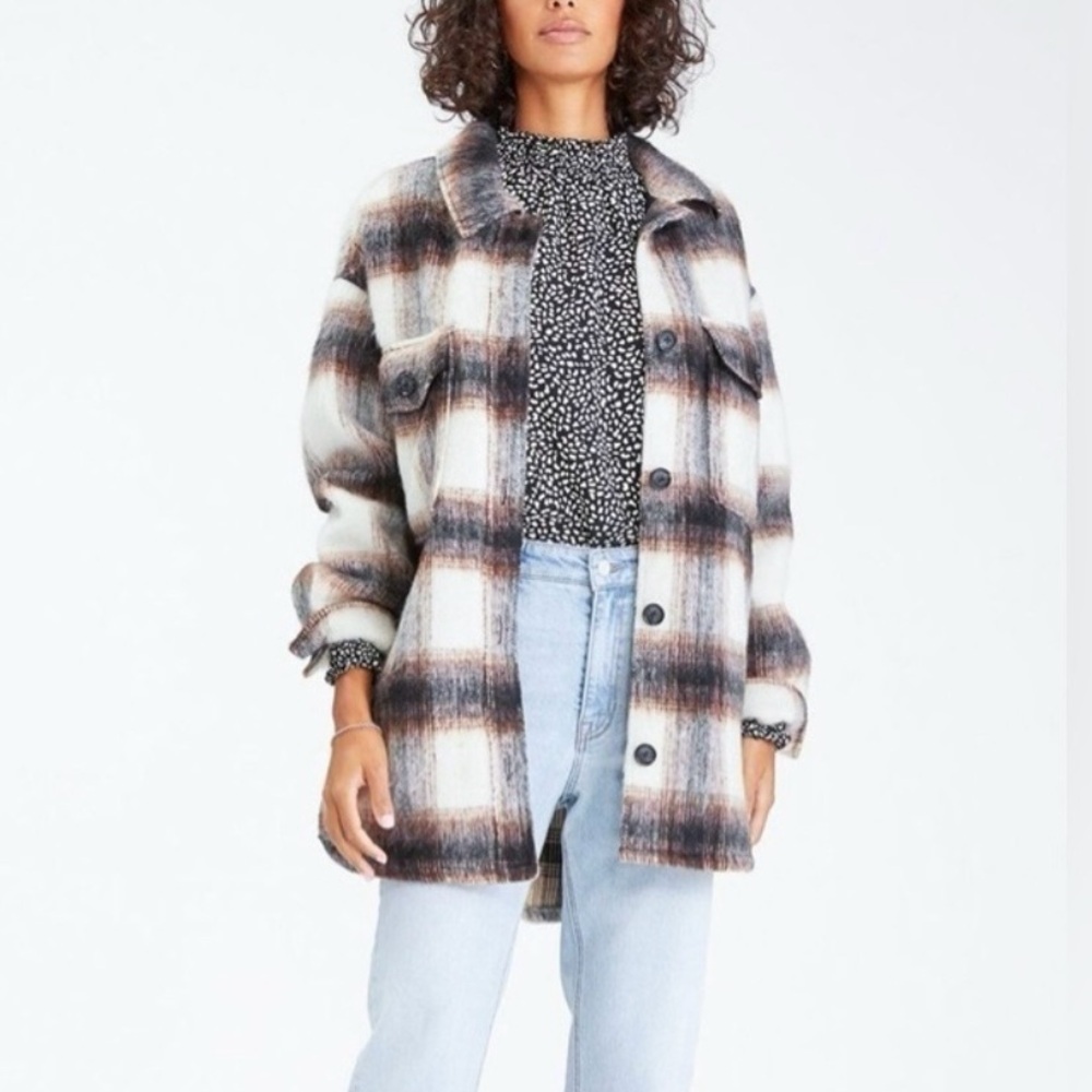 Sanctuary Town Plaid Shirt Jacket
